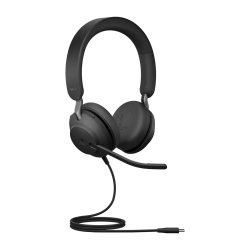 Професионални USB слушалки Jabra Evolve2 40 SE, които предоставят звук с високо качество, заглушаване на шума и превъзходен комфорт!