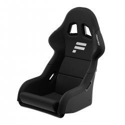 Изключително удобна и издръжлива седалка GT Cockpit от FANATEC® с размери 63.5 x 65.3 x 92 cm (12.5 kg), подсилена конструкция, стратегически разположена пяна и дишаща материя!