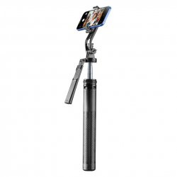 Мултифункционален селфи стик с регулируема стойка и Bluetooth контрол, идеален за стабилно снимане и гъвкаво позициониране във всяка ситуация!