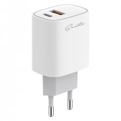 Зарядно устройство Sentio с USB Type-A порт (2.0A) и USB Type-C® порт (2.0A) до 10W и едновременно зареждане на до две съвместими устройства (напр. смартфон, таблет)!