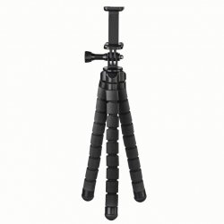Гъвкав статив за камера, подходящ за смартфони и GoPro, за заснемане на впечатляващи кадри!