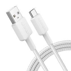 Здрав плетен кабел USB-C към USB-A с дължина 1.8 m и преминал тест от над 12000 огъвания!