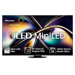 Телевизор UHD (3840 x 2160 pixels) с Quantum Dot и Mini LED PRO с Full Array Local Dimming. Поддържа HDR10+, Dolby® Vision IQ и звук Dolby Atmos®. С VIDAA U9 SMART OS!