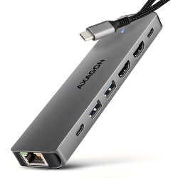 USB-C Hub 5Gbps HMC-7HX2 DUAL 4K 7in1 разширява твоя лаптоп, компютър или смартфон със седем порта!