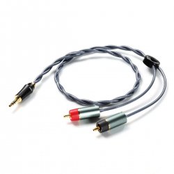 Висококачествен аудио кабел 3.5mm към Dual RCA, създаден за аудиофили! Идеален за свързване на преносими DAC/AMP устройства и настолни декодери с изход 3.5mm към усилватели и активни високоговорители!