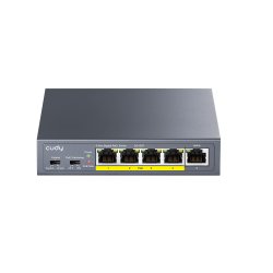 5-портов Gigabit PoE+ суич, създаден за малки и средни мрежи, които изискват надеждно захранване и свързаност