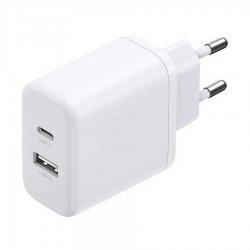 С мощност 20W и два изхода – USB-C и USB-A - X227 е практично и ефективно зарядно устройство, което съчетава бързо зареждане с компактен дизайн!
