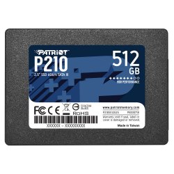 SATA III P210 SSD 2.5" на Patriot с капацитет 512GB и поддръжка на скорости на четене и запис съответно 520MB/s и 430MB/s!