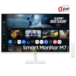 Smart Monitor M7 32" 4K UHD на Samsung съчетава кристално чиста картина, интелигентни функции и изчистен дизайн, подходящ за всяко помещение!