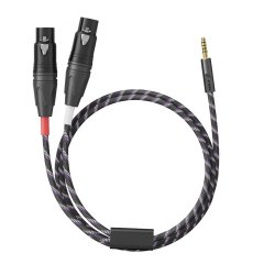 Балансиран аудио кабел 4.4mm Pentaconn към dual XLR3, проектиран за аудиофили, които искат да свържат своя преносим или настолен HiFi източник с 4.4mm балансиран изход към професионални XLR3 усилватели или активни високоговорители!
