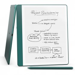 Kindle Scribe е перфектен за четене и писане, дори и на пряка слънчева светлина! С голям дисплей 10.2", 64GB вградена памет и премиум писалка!